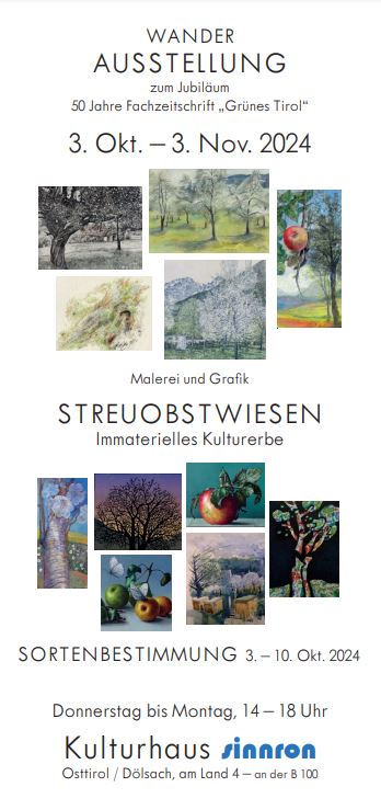 Plakat zur Ausstellung Streuobstwiesen in Dölsach