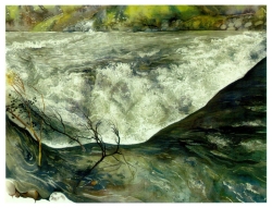 Schäumnde Kraft des Sommer-Wassers